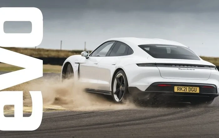 Taycan Turbo S on track by EVO