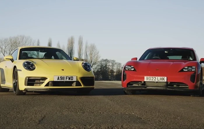 Can The Porsche Taycan REALLY Beat The 911? -- Drag Race & Track Battle