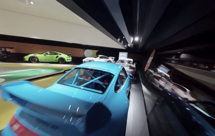 Car P0rn: drone footage through the Posche Museum