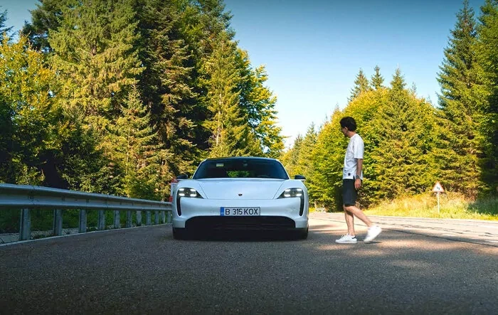 RWD Taycan is so fun to drive. A cinematic mountain driving film