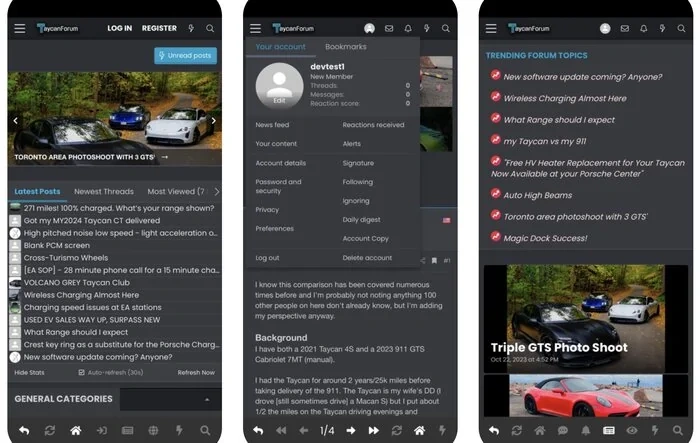 📲 Introducing the Taycan Forum App!