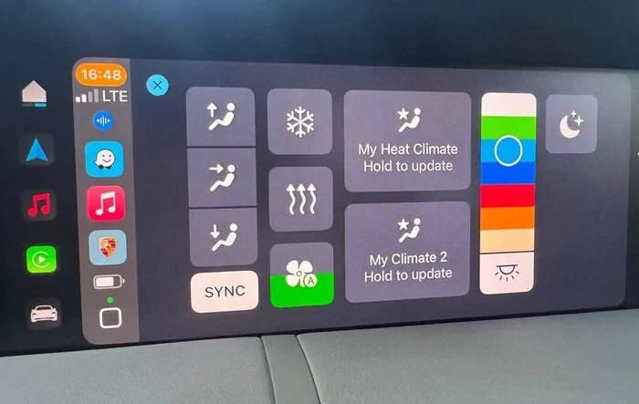 CarPlay Integrated Porsche Controls on my Taycan (w/ iOS 18.1)