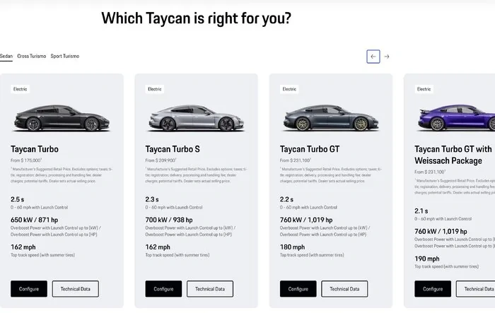 MY 2026 Taycan Configurator is out