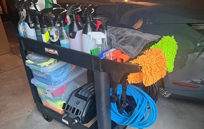 McKillans HF1 High Flow Pressure Washer & Detailing Cart Setup