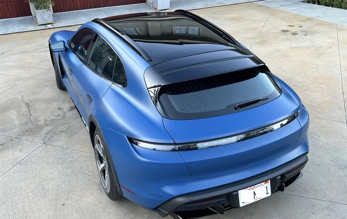 Taycan Turbo Cross Turismo CT in Neptune Blue with Satin PPF Film
